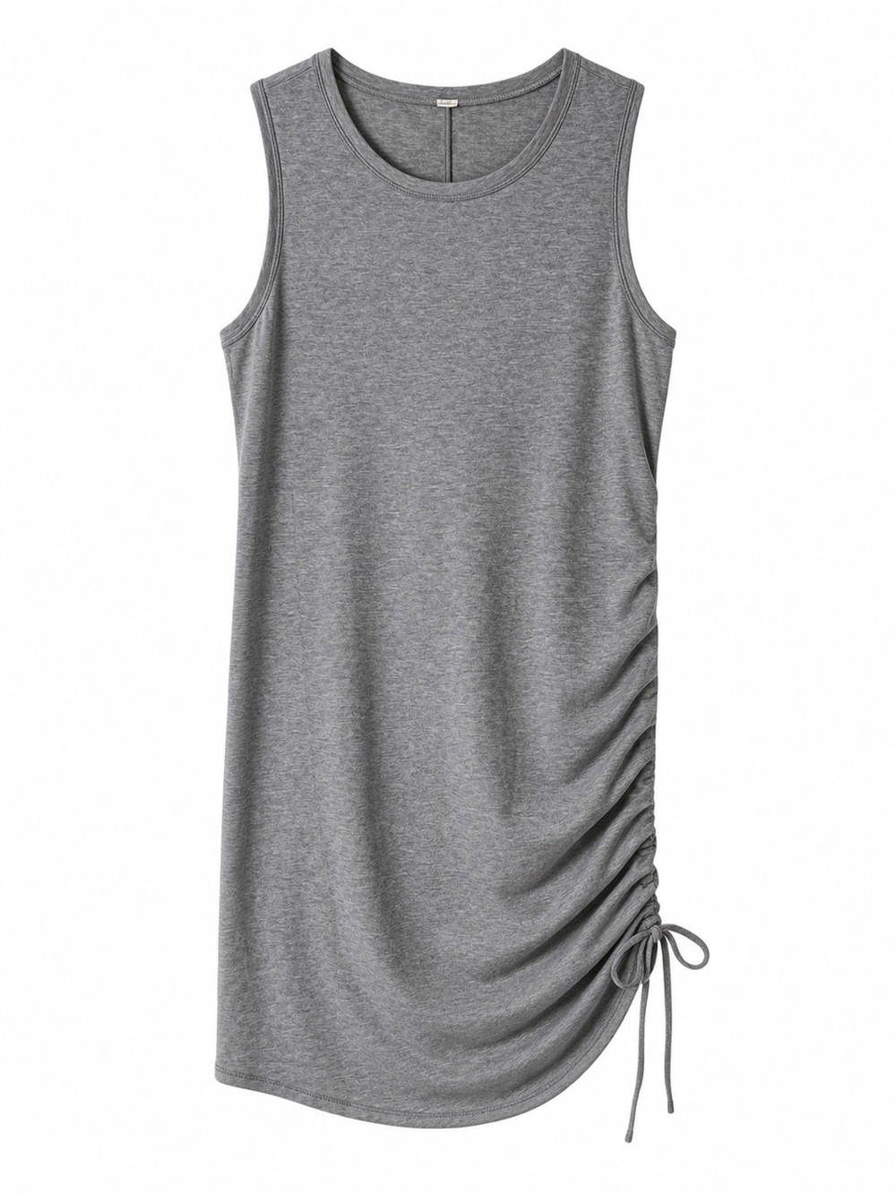 Lululemon Cinch It Dress Heather Core Grey Pima Cotton Ruched Tank Mini S